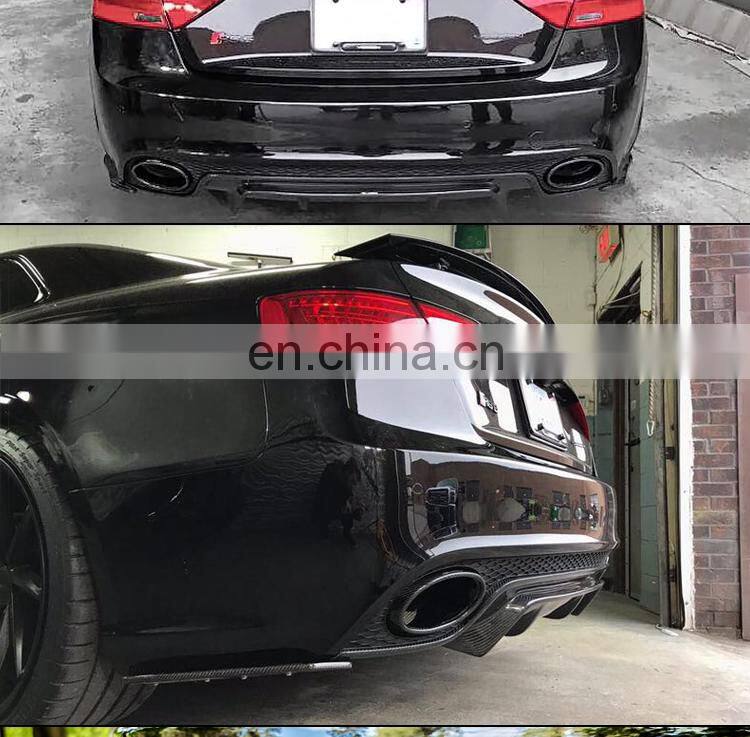 Runde Original Car Carbon Fiber Material Body Parts Front Rear Lip Side Skirt For 2012-2016 Audi RS5 Body Kit
