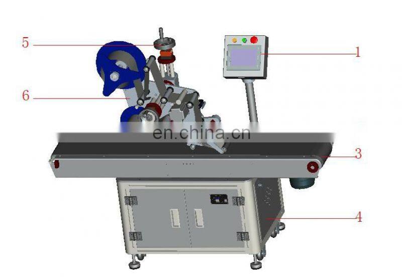 Automatic Surface Label Applicator Flat Square Bottle Labeling Machine