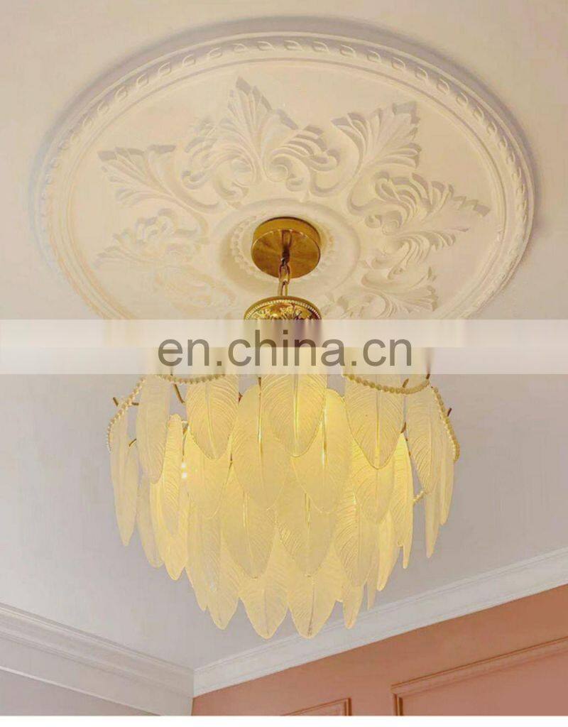 Indoor Gold Mid Century Pearl Beads Luxury Chandelier With Glass Pendant Lamp For Bedroom Decor Wedding Lighting Decor