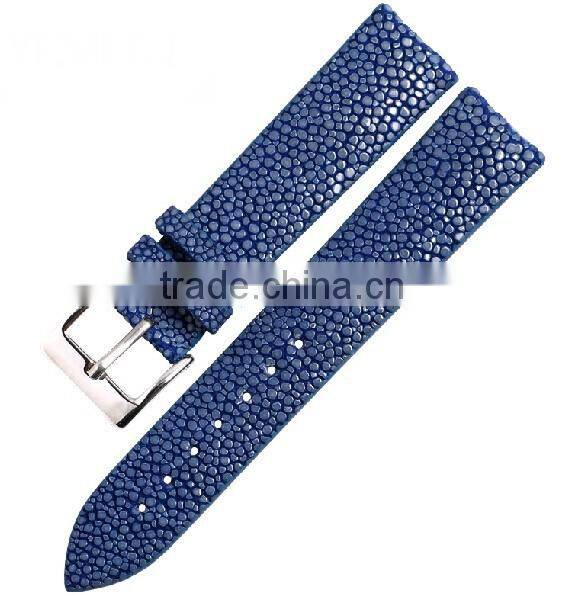 Wholesale Luxury Genuine Stingray skin Leather Unisex Watch Belt for Lady and Men