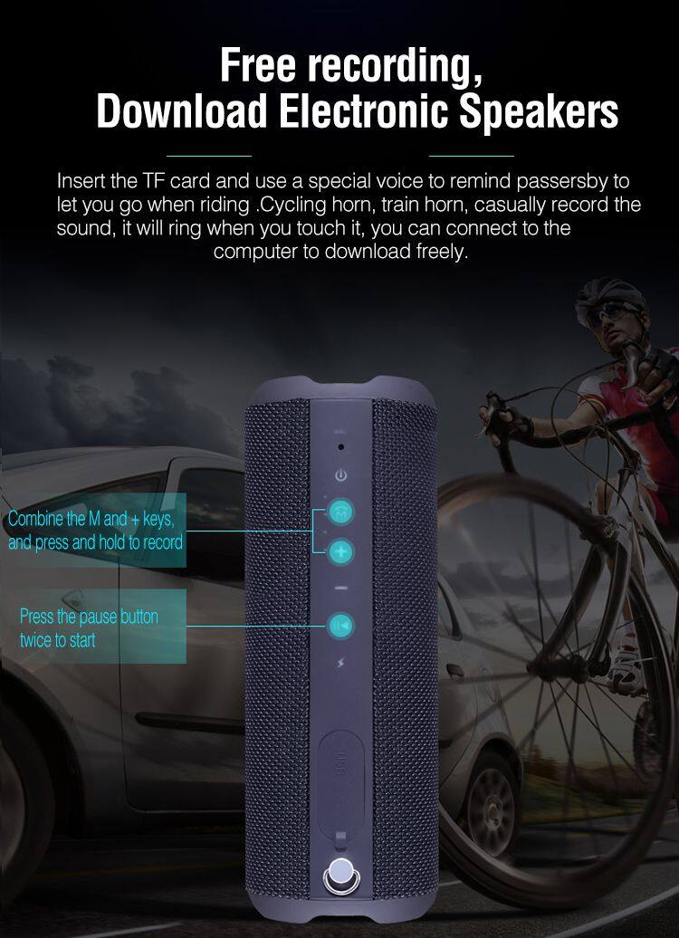 Newest Super Bass Desktop Ipx5 Sports Handsfree Portable Waterproof Outdoor Mini True Wireless Speaker