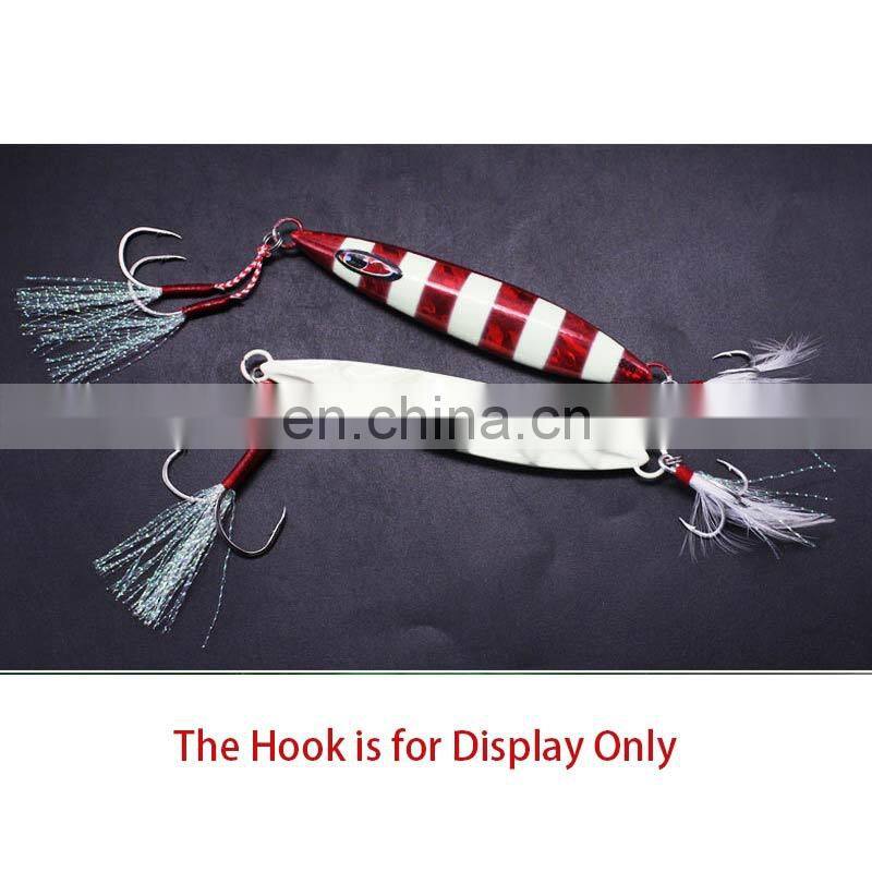 JOHNCOO 60G 80G 100G Jigging Lure Lead Jig Mental Luminous Lure Fishing