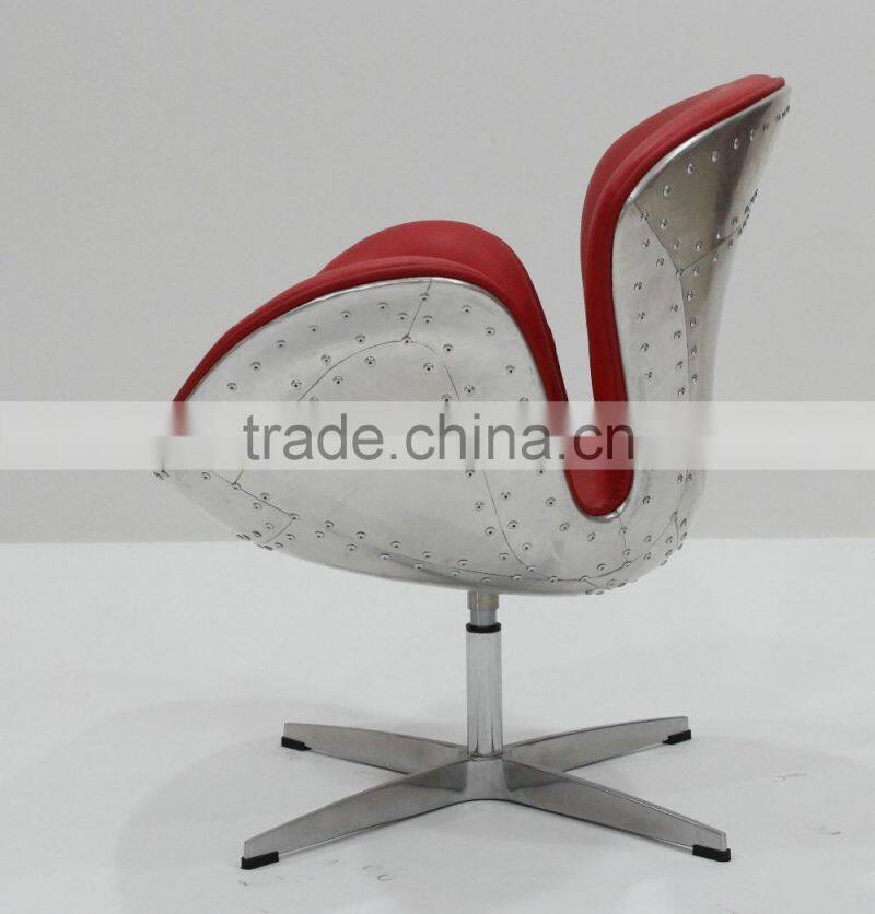relica FRP fabric Swivel /lifting swan chair with stainless steel base designed by Arne Jacobsen