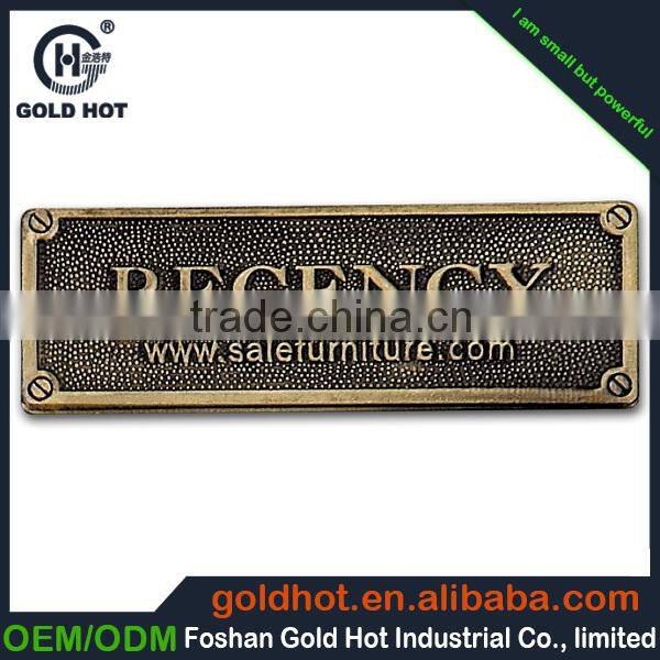 High quality container nameplate name plate for desk