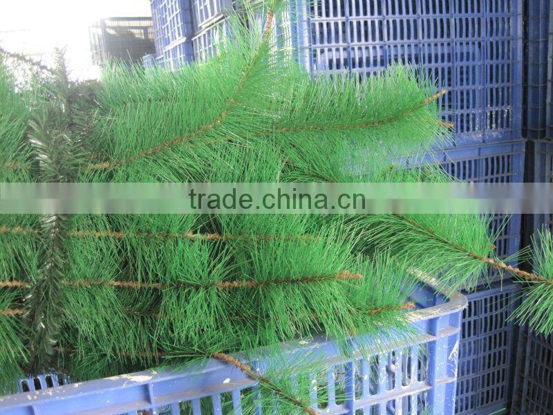 Plastic PVC Forked Pine Needles Used for Making Artifical Christmas Tree (PVC Monofilament)