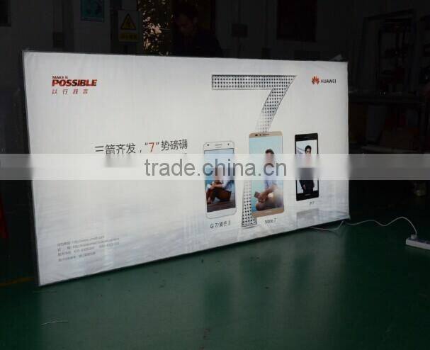3P cloth print stretched fabric graphic light box, indoor shop lighting box, decorative light boxes