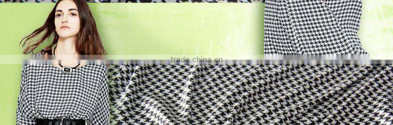 Printed Chiffon Houndstooth Fabric, Check Chiffon for Maxi Dresses