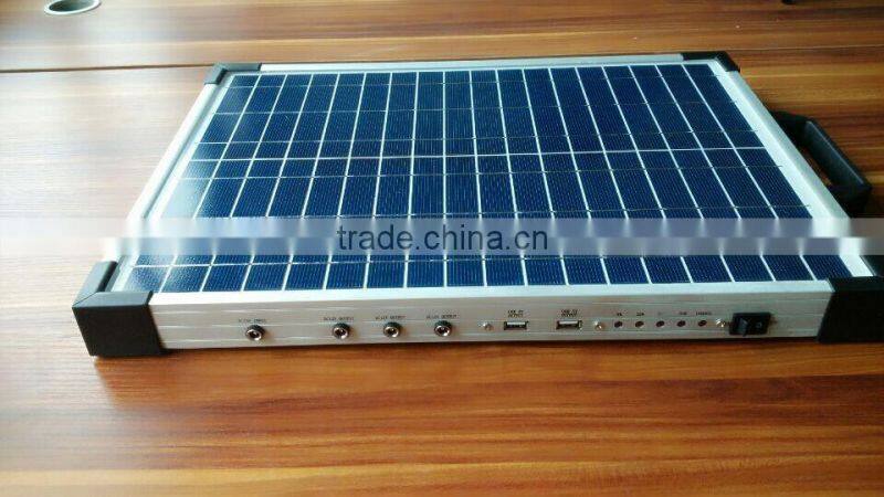 20W intergrated lithium ion battery solar generator, portable solar power system,off grid solar system