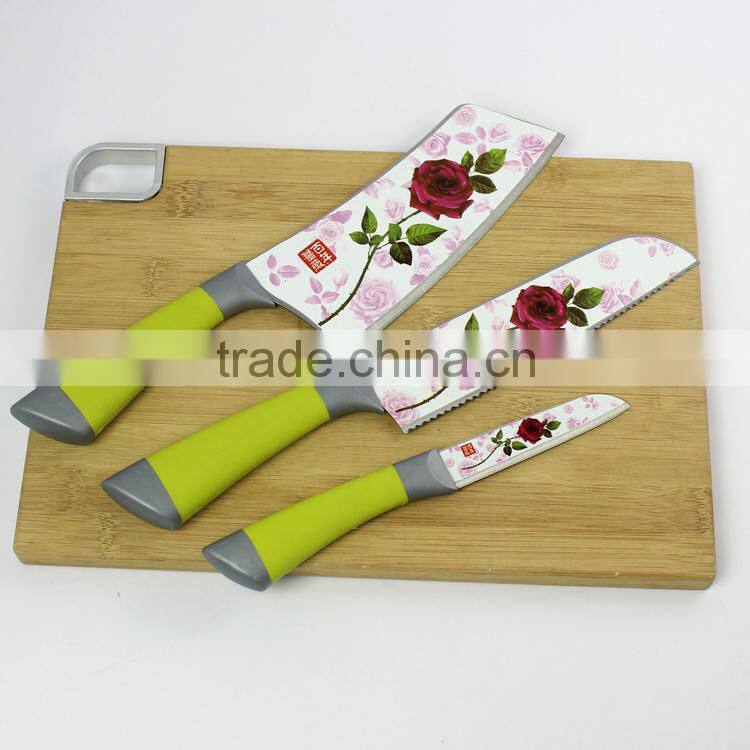 Promotional plastic handle knife set