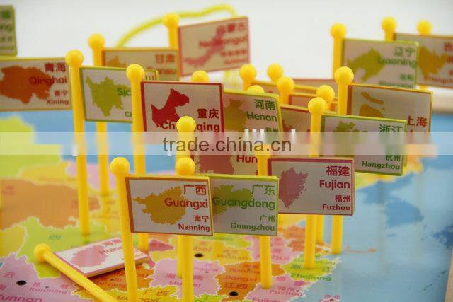 Kids wooden educational toys and map puzzles games