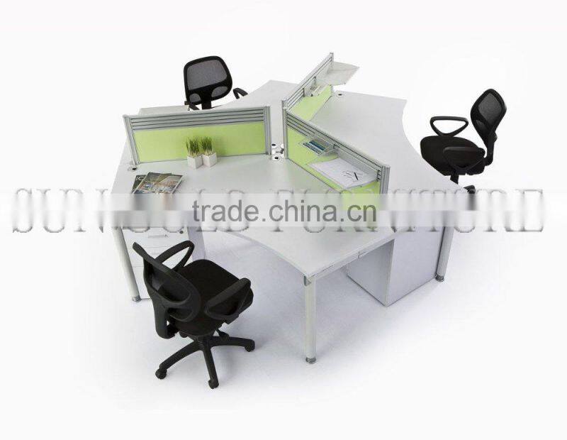 Popular Glass Partition Open 120 Office Workstation with Round Coffee Table(SZ-WS330)