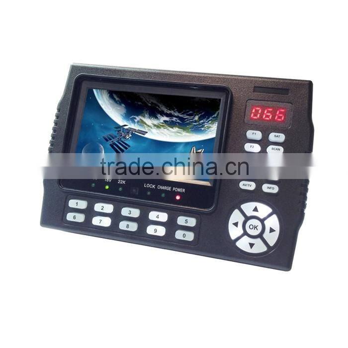4.3Inch LCD Full HD Sat Finder Meter MPEG-2/MPEG-4 Signal & Video Play Support