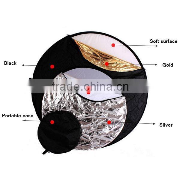 Non-handheld Design 5-in-1 80cm Circle Reflector Panel for Photo Studio camera DSLR