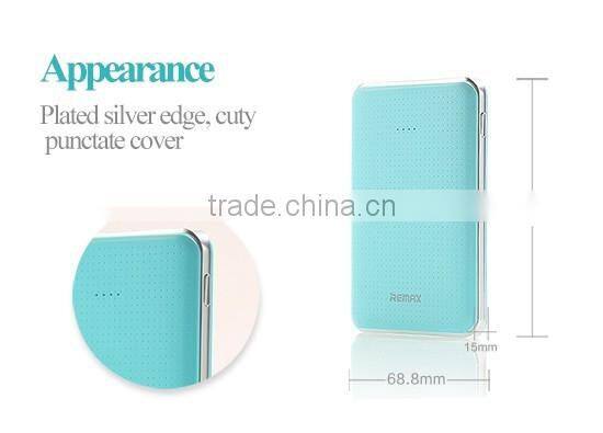 Remax Tiger Series RPP-33 5000mah Power Charger For iPhone SE Dual USB Input Port Polymer Power Bank For Samsung S5 S6 TB-0388