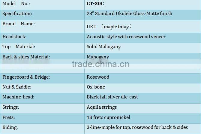 mahogany or maple neck material Acoustic Guitar type ukulele