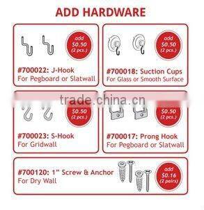 Acrylic Slotwall Mount Sign Frame / Hanging Sign holder