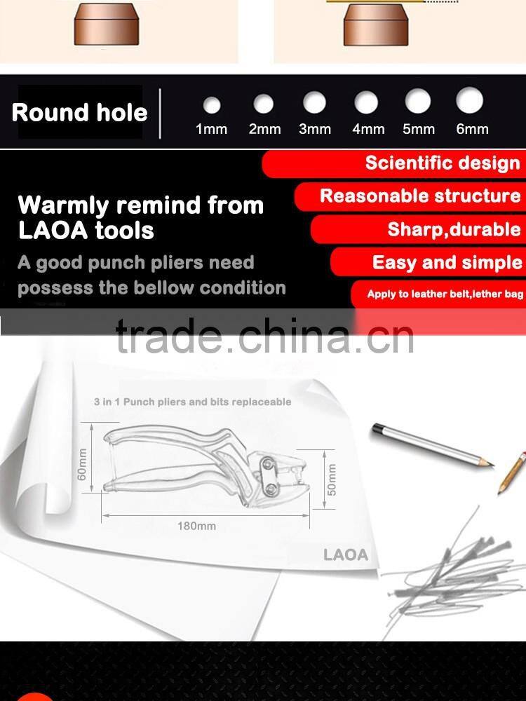 LAOA Green Color Hole Puncher Punching Forceps For Belt Card Snap Button Eyelet Punch Pliers