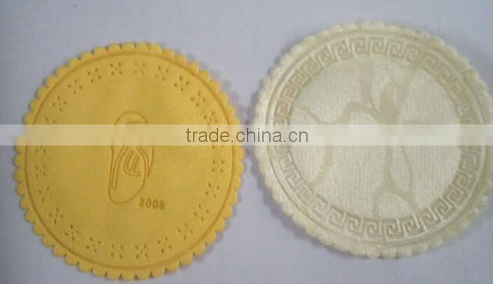 fashion best-selling paper cup coaster with Wavy edge