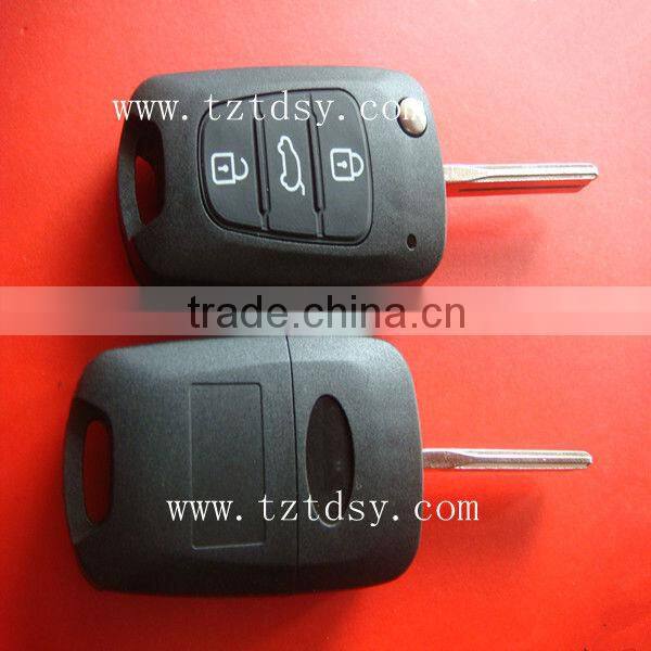 Tongda high quality 3 Button Flip Remote Key Shell for hyundai key