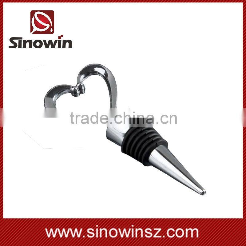 Fancy wine bottle stopper with heart design