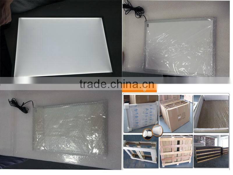 Edgelight CE/ROHS listed AF28A led light photo frame acrylic signs, white/ rgb slim led advertising board frame