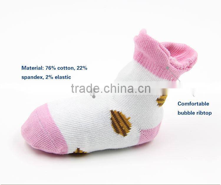 2015 the newest plain white soft baby socks