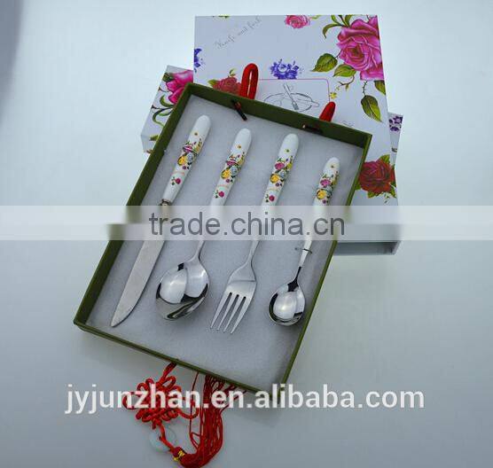 Korean stainless steel cutlery with nice gift box packing and new design--Junzhan Factory