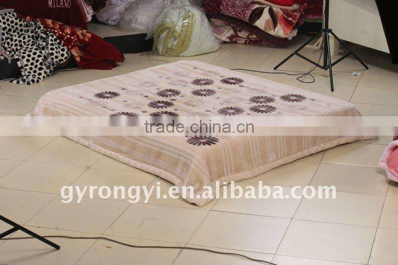 100% polyester 2 ply raschel blanket with interweaving