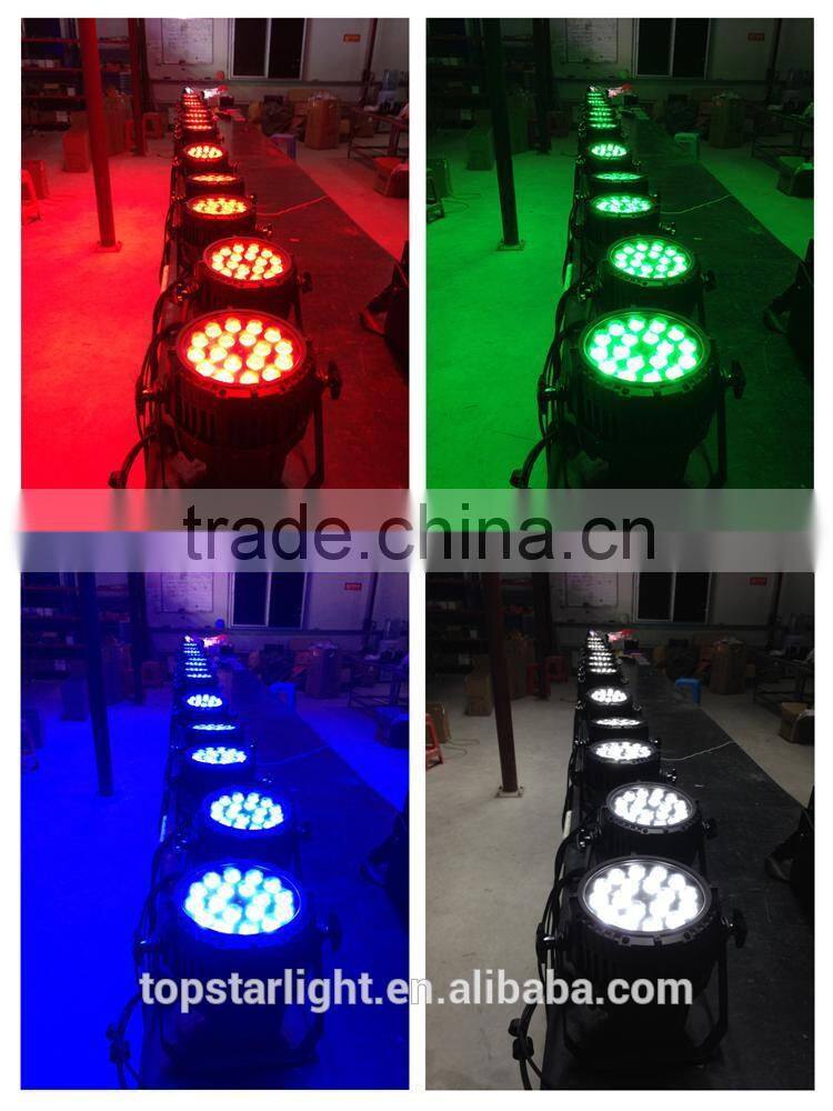 Ip65 waterproof par can 18*4in1*10w led stage lighting