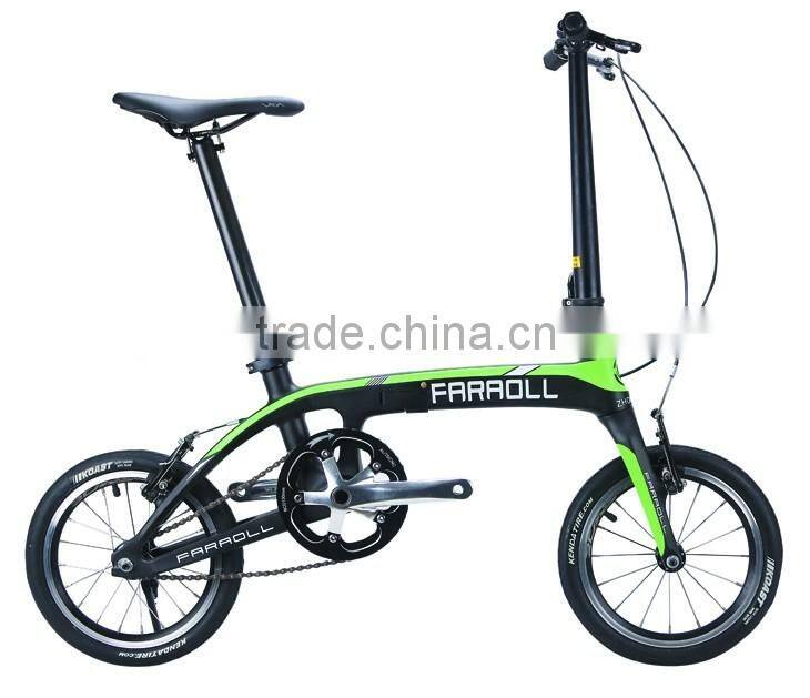 New design carbon fiber mini bike,14" folding mini bicycle