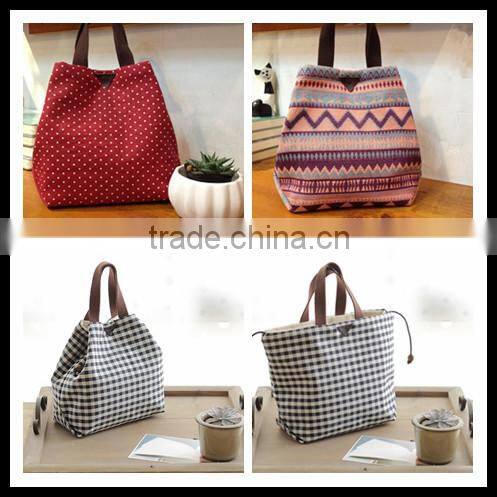 Fashionable woven print ladies pu leather long ladies wallet with iron chain