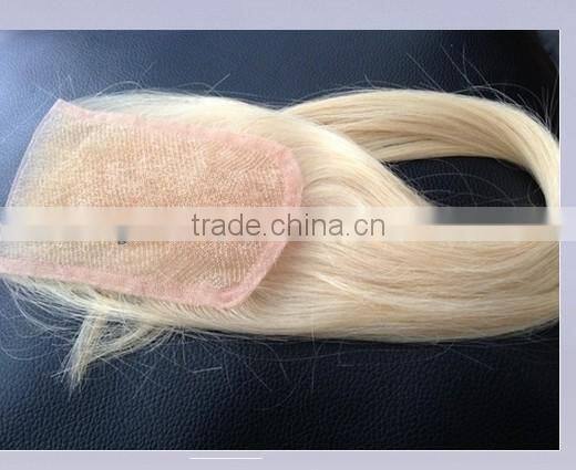 Made in china brazilian hair closures blonde hair closure piece