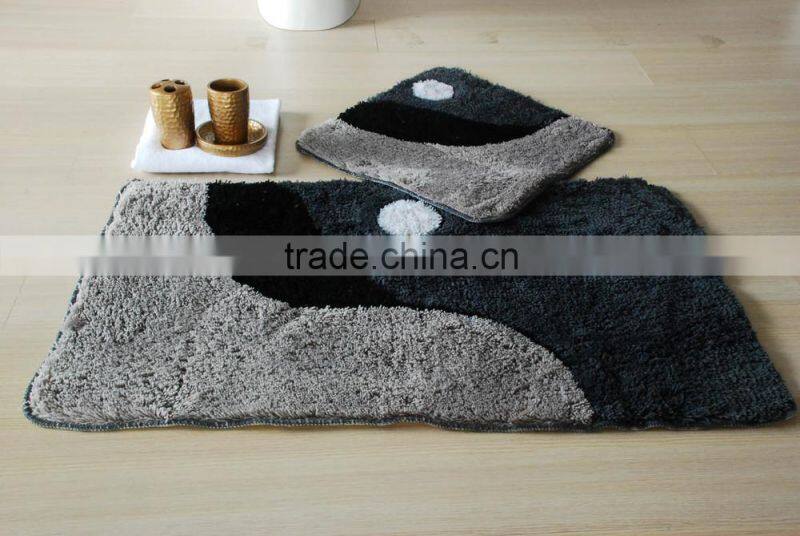 Jacquard shaggy acrylic Bathroom Toilet Bath mat carpet