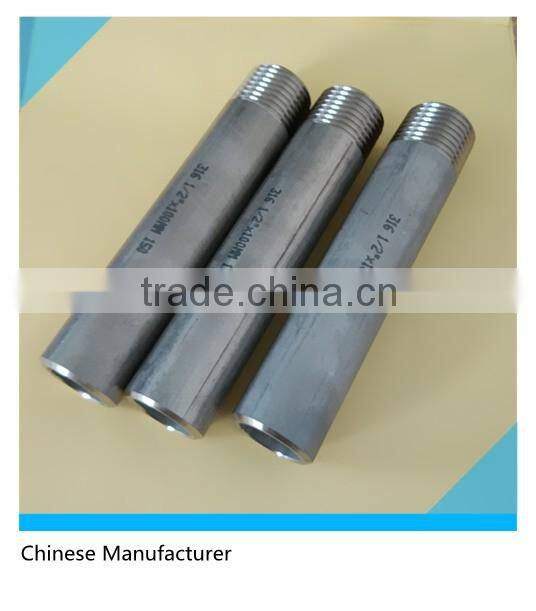 1/2"x4" S40 304 TOE Nipple Material 304/36