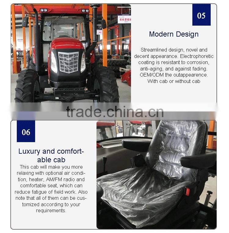 Chinese agricultural farm tractor 80hp to 110hp