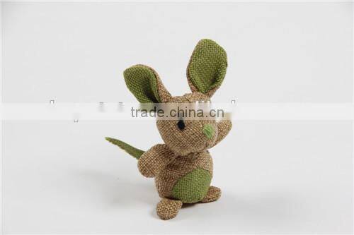 Go Green Natural Jute Fabric Cat toy Mouse Shape cat cartoon animal toys