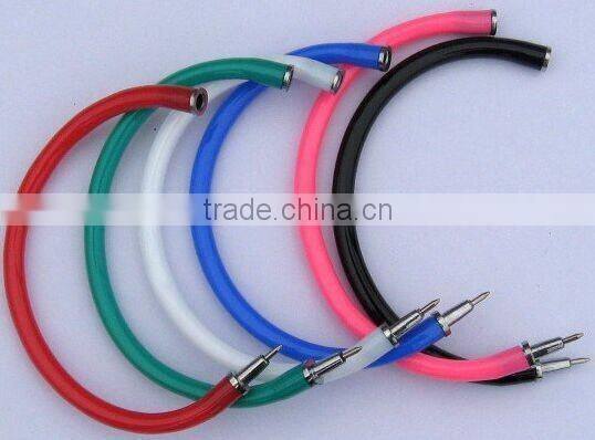 promotiona wristband ball plastic bracelet ballpoint flexible ball pen