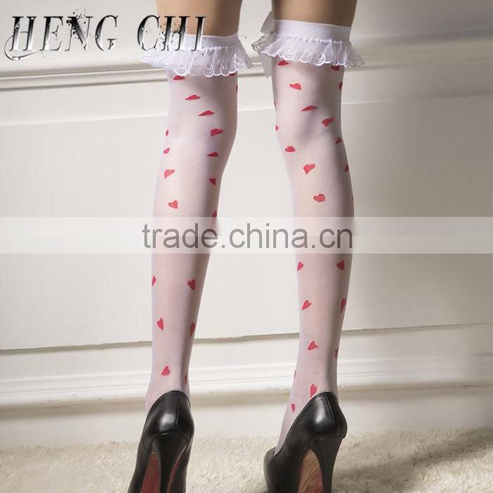 bowknot women sexy cute knee length high socks