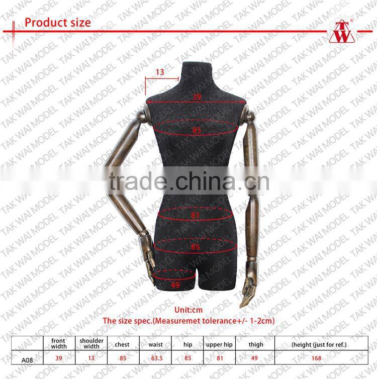 High Quality fabric manneuin women dummy adjust plus size display