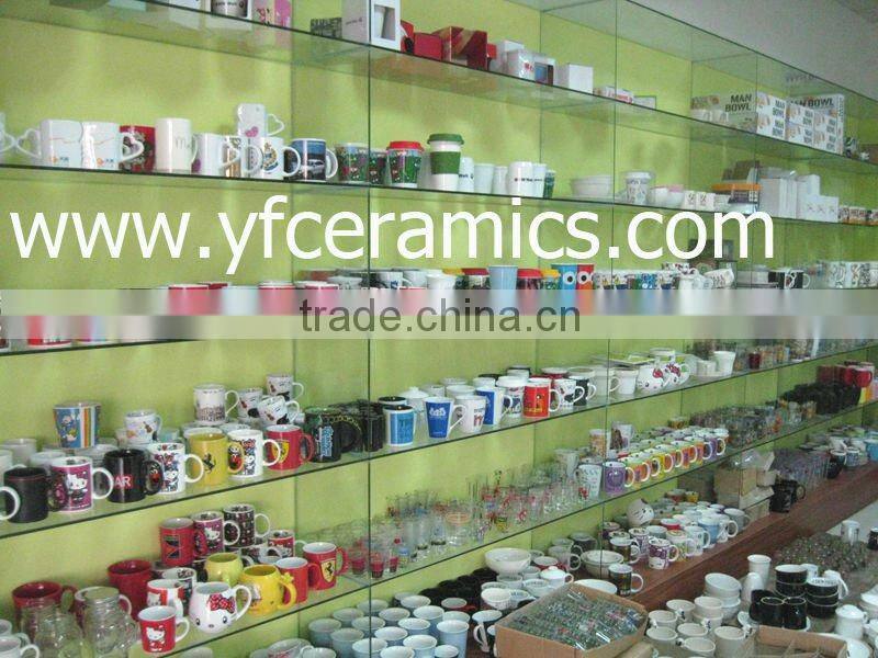 YF11003 ceramic mug with silicon lid