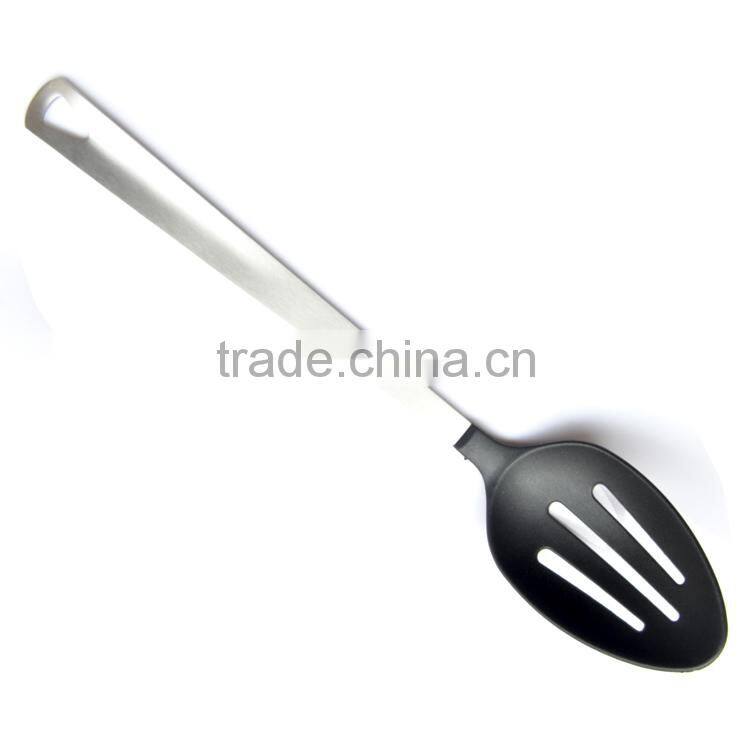food grade nylon plastic spoon and fork in steel handle