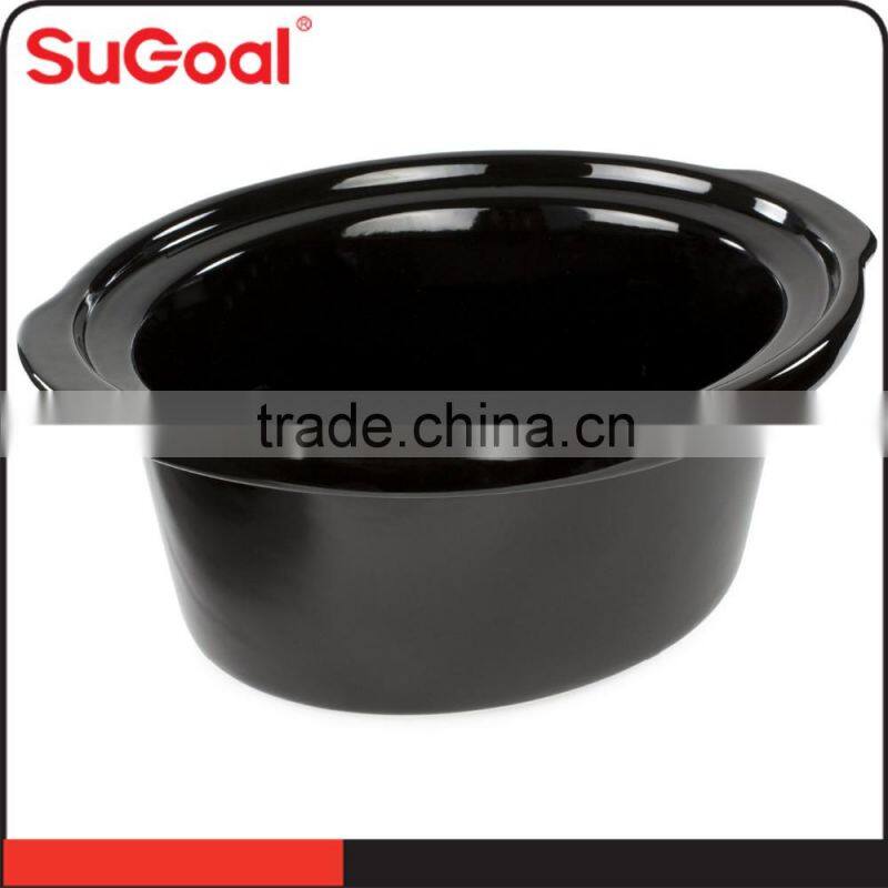 Purple SS outer boday ceramic inner pot slow cooker