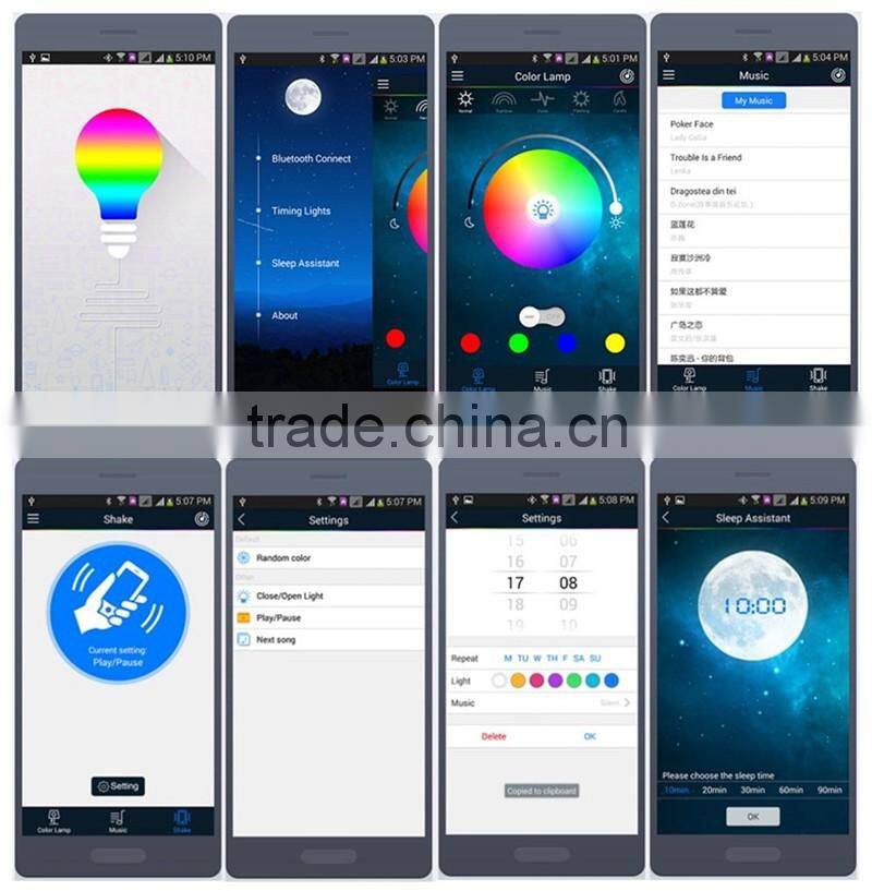 2016 High sound quality E27 Base Rgb colorful bluetooth speaker led wireless portable speaker led music Bulb