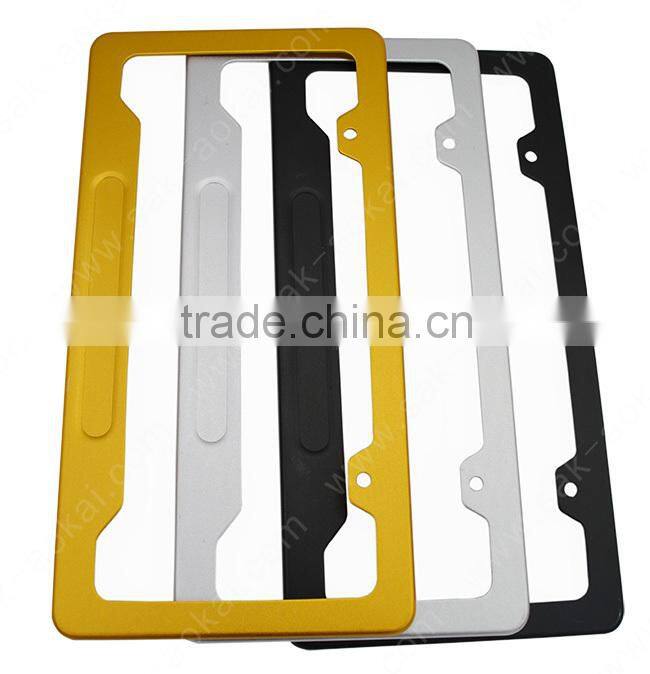 Aluminum license plate frame tag snap fit frame for auto-car-truck
