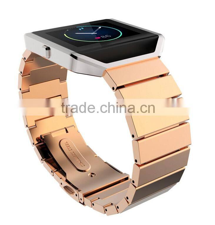 Stainless Steel Replacement Smart Watch Band Wrist Strap Bracelet with Butterfly Buckle Clasp or fitbit blaze smart watch band