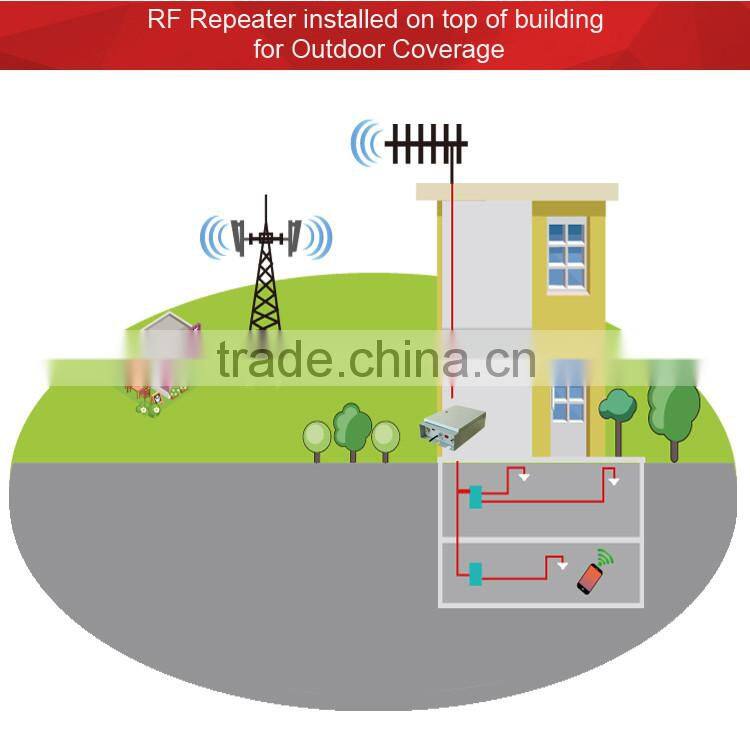 Kingtone 33dBm Wcdma Cell Phone Signal Booster 2100 MHz 3G Mobile Phone Signal Repeater