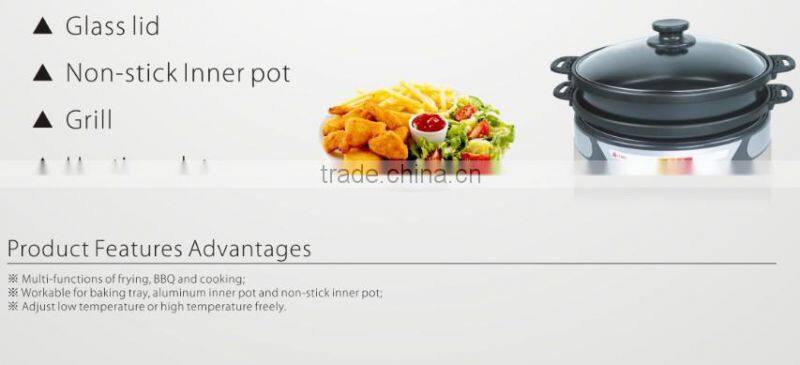 1400W Slow cooker, Hot Pot Cooker,Multifunction Cooker