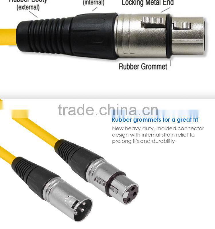 3 Pin XLR male to female Balanced microphone audio cable