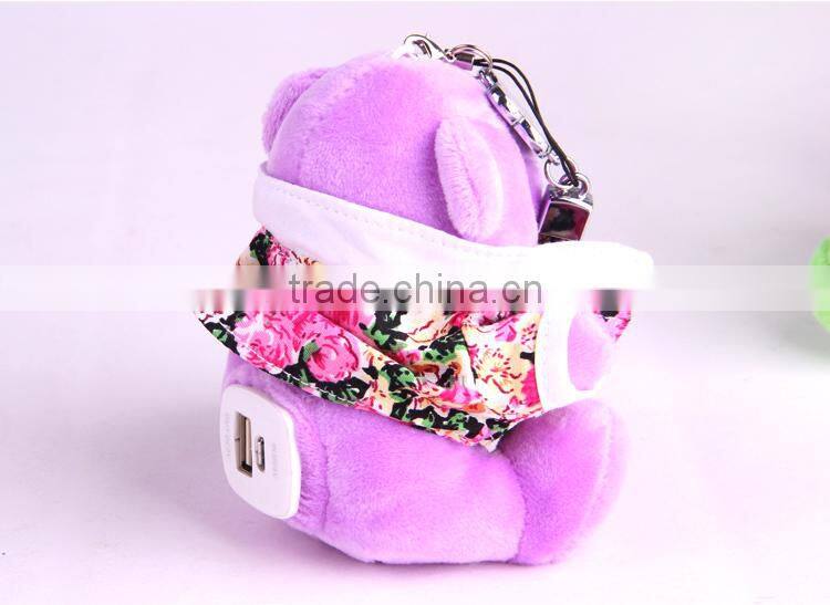 5200mAh power bank portable battery charger teddy bear design wholesale