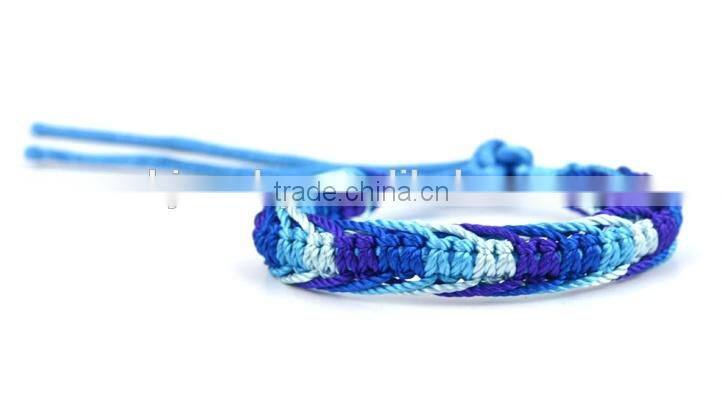 Hot Sale Wholesale handmade red/yellow/green braided friendship bracelet